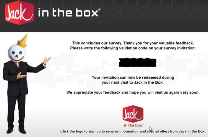 Jack In The Box Guest Satisfaction Survey